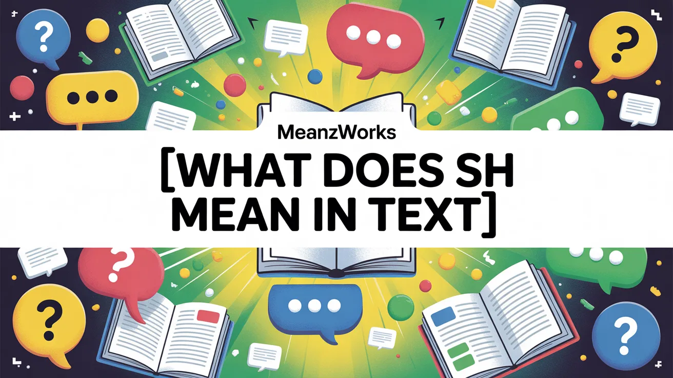 What Does SH Mean in Text